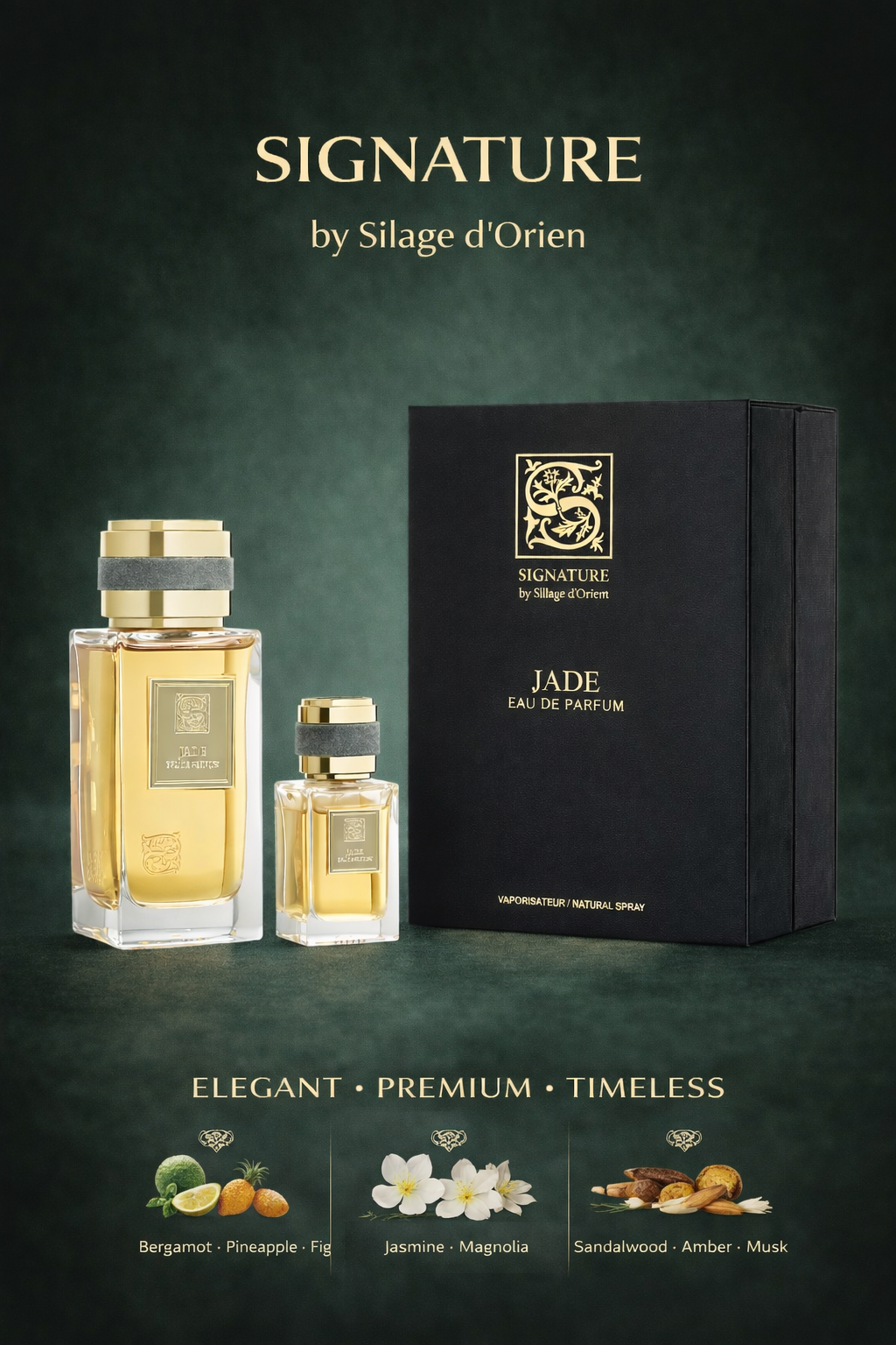 Signature Jade Eau De Parfum Spray 3.3 oz & Eau De Parfum Refillable Spray 0.5 oz
