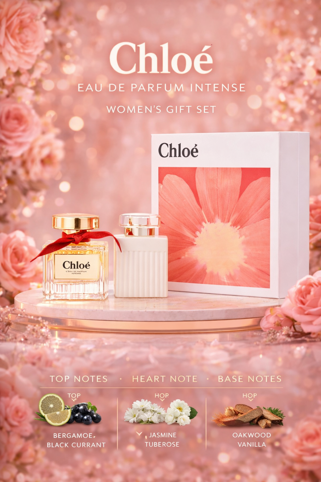 Chloe L'Eau De Parfum Intense Eau De Parfum Intense Refillable Spray 1.6 oz & Body Lotion 3.3 oz