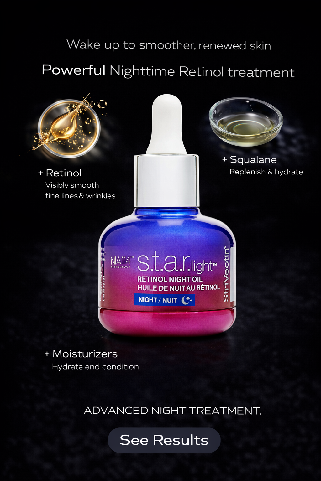 StriVectin Retinol Night Oil Strivectin - S.T.A.R. Light Retinol Night Oil 30ml/1oz