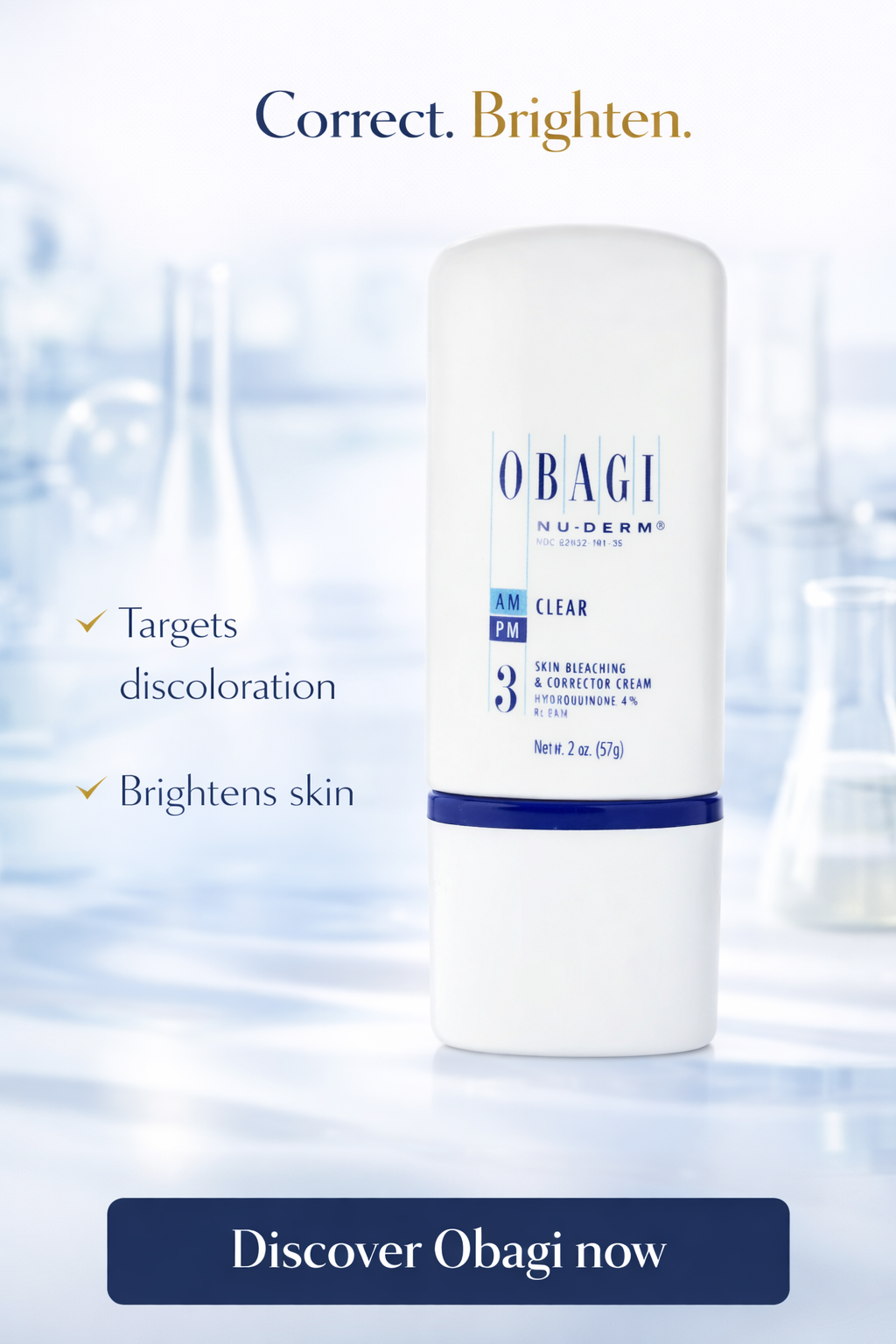 Obagi women Nu Derm Clear Skin Bleaching & Corrector Cream 57g/2oz