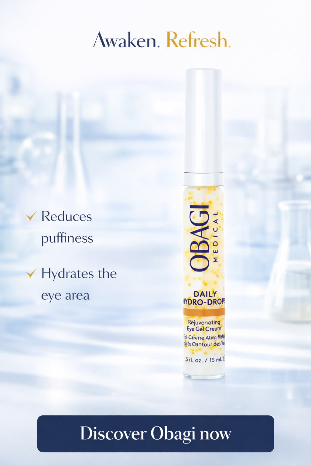 Obagi women Daily Hydro-Drops Rejuvenating Eye Gel Cream 15ml/0.5oz