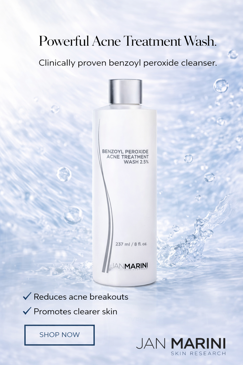 Jan Marini women Benzoyl Peroxide Acne Treatment Wash 2.5% 178ml/6oz