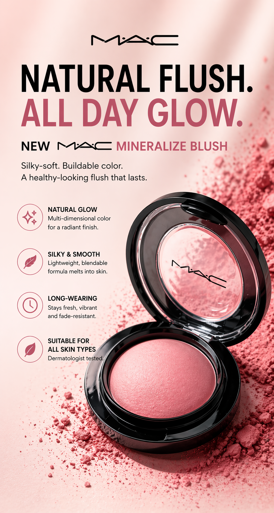 Mac women Mineralize Blush Dainty 3.2g/0.10oz