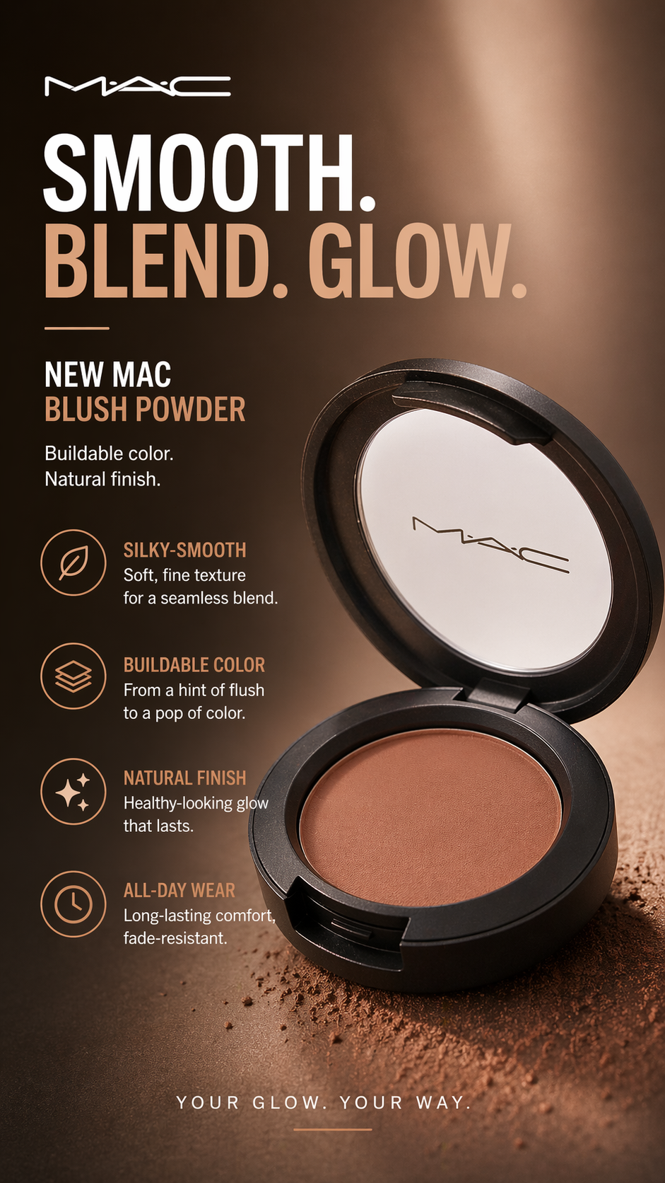 Mac women Blush Powder Coppertone 6g/0.21oz