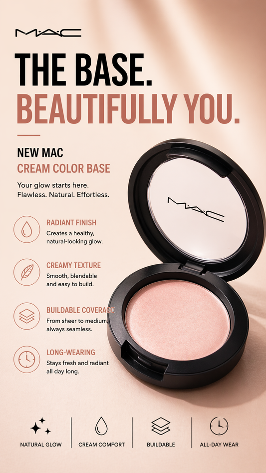 Mac  women Cream Color Base Shell 3.2g/0.12oz