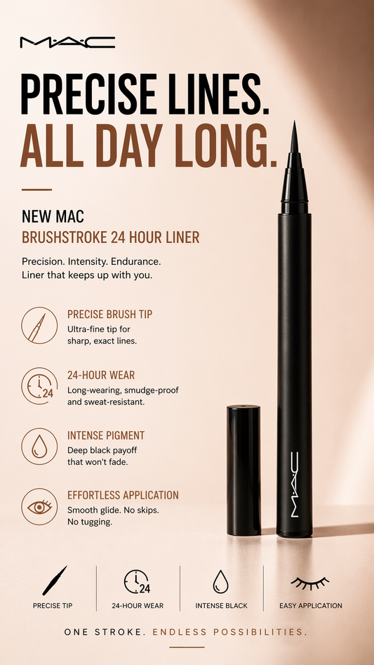 Mac women Brushstroke 24 Hour Liner # Brushblack 0.67g/0.02oz