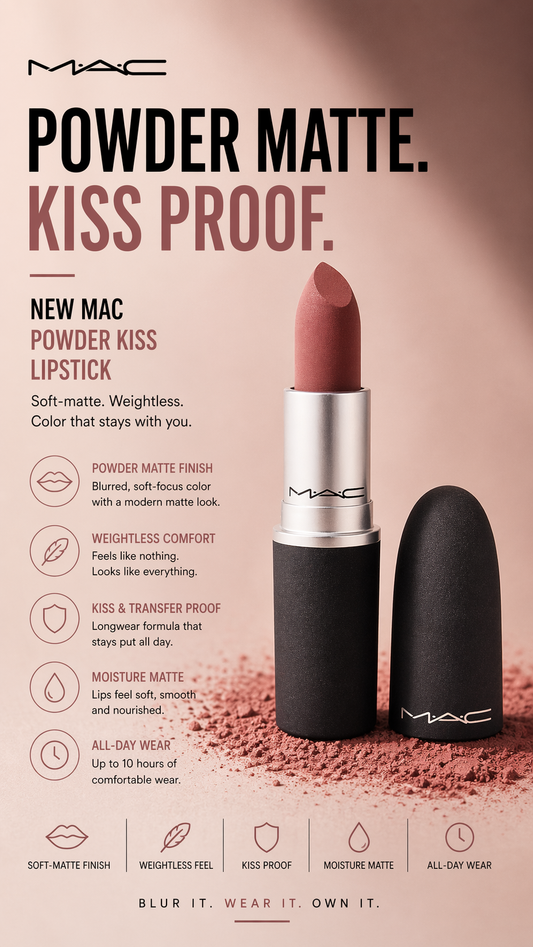 Mac women Powder Kiss Lipstick Stay Curious 3g/0.1oz