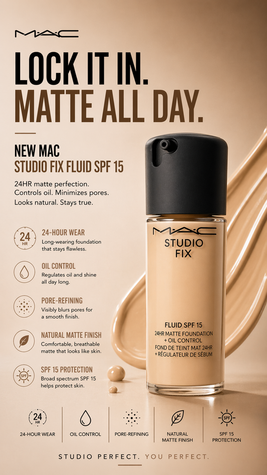 Mac Women Studio Fix Fluid Spf15 Nc15 30ml/1oz