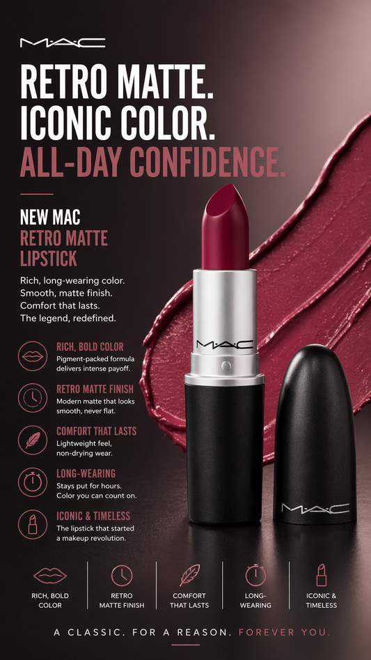 MAC Lipstick Retro Matte Lipstick All Fired Up 3g/0.1oz
