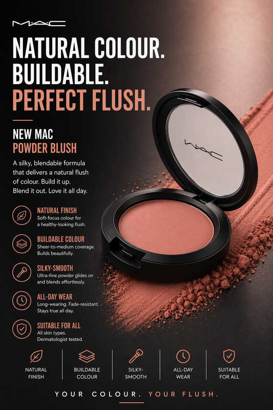 Mac women Powder Blush # Melba (Soft Coral Peach) 6g/0.21oz