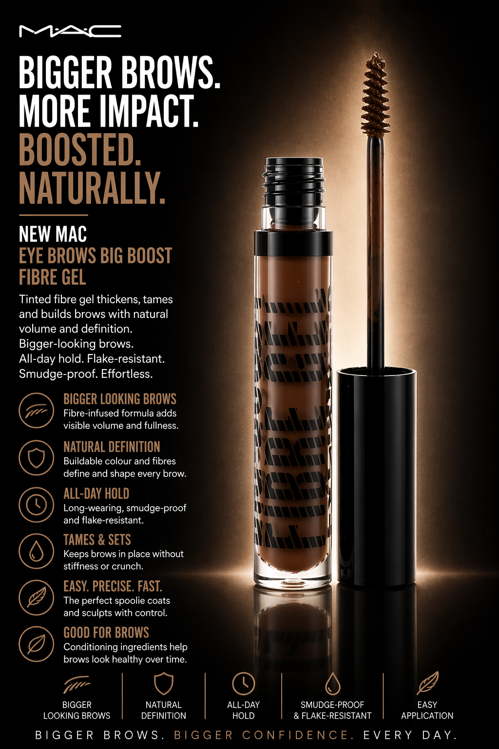 Mac women Eye Brows Big Boost Fibre Gel Spiked 4.1g/0.14oz