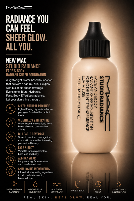 Mac women Studio Radiance Face & Body Radiant Sheer Foundation N3 50ml/1.7oz