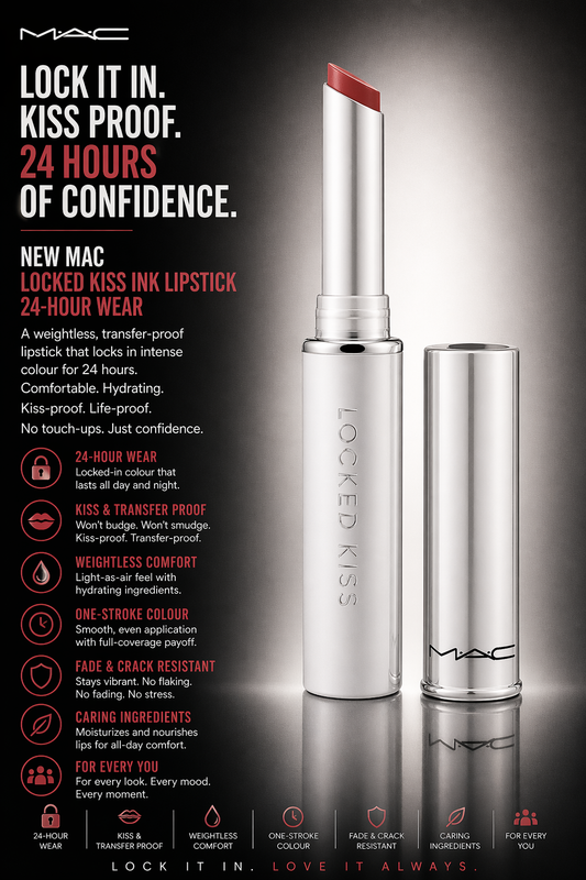 Mac women Locked Kiss Ink Lipstick Stick # Mull It Over & Over 1.8g/0.06oz