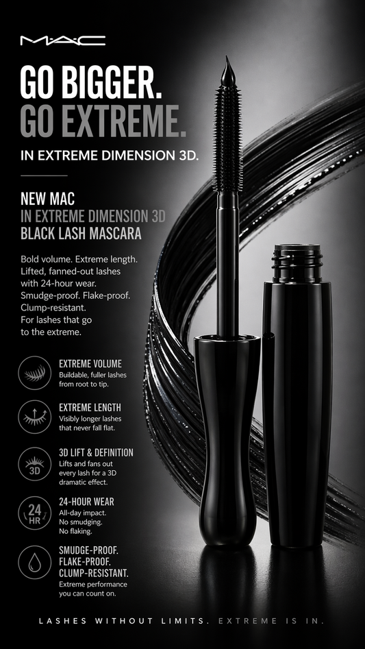 Mac women In Extreme Dimension 3d Black Lash Mascara # 3d Black 12g/0.42oz