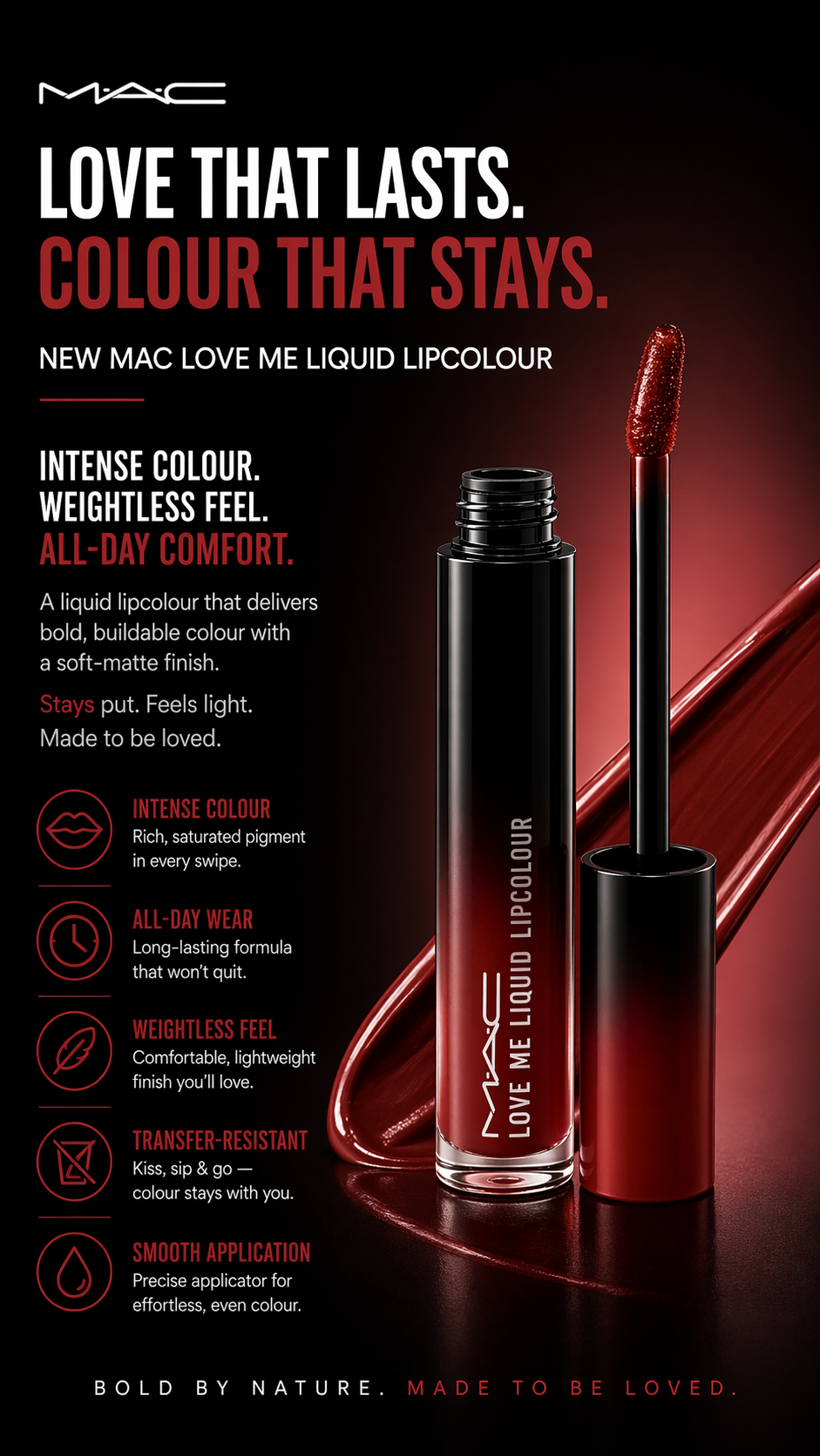 Mac women Love Me Liquid Lipcolour # 481 Deify Me (Yellow Red) 3.1ml/0.1oz
