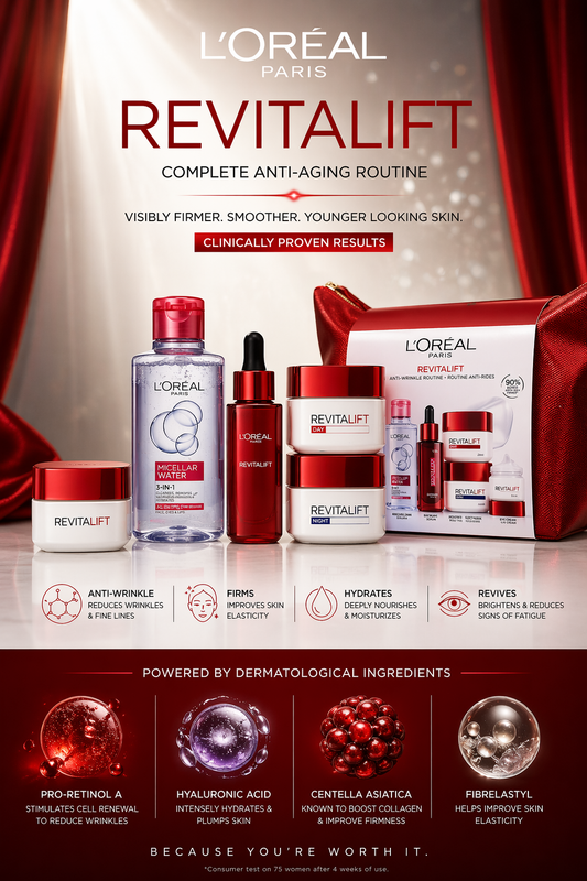 L'Oreal  Revitalift Classic Bag Set --5pcs+Bag