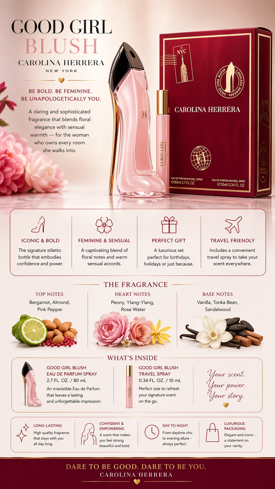 Ch Good Girl  Eau De Parfum Spray 2.7 oz & Eau De Parfum Spray 0.34 oz Mini