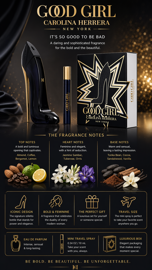 Carolina Herrera Good Girl Duo Eau De Parfum Spray 2.7 oz & Eau De Parfum Spray 0.34 oz Mini (Travel Offer)