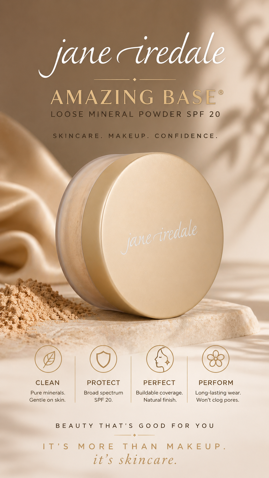 Jane Iredale Mineral Powder Amazing Base Loose Mineral Powder Spf 20 Radiant 10.5g/0.37oz