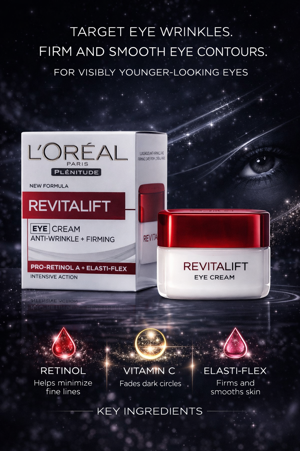 L'Oreal Eye Cream Plenitude Revitalift Eye Cream (New Packaging) 15ml/0.5oz women