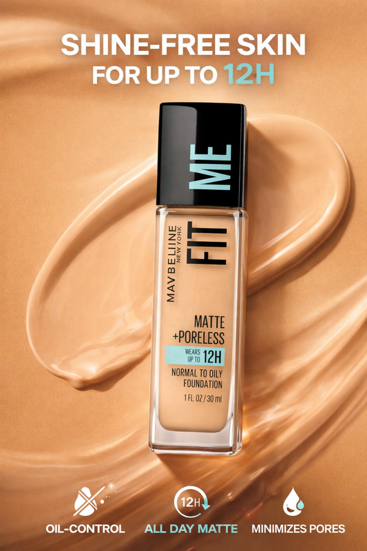 Maybelline women Fit Me Matte & Poreless Foundation # 220 Natural Beige 30ml/1oz
