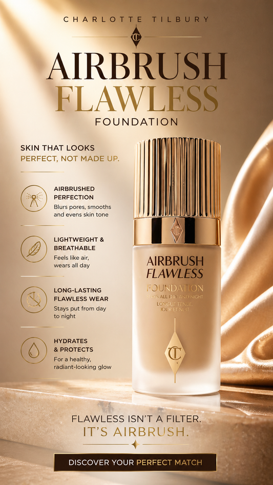 Charlotte Tilbury Women Airbrush Flawless Foundation # 4 Neutral 30ml/1oz