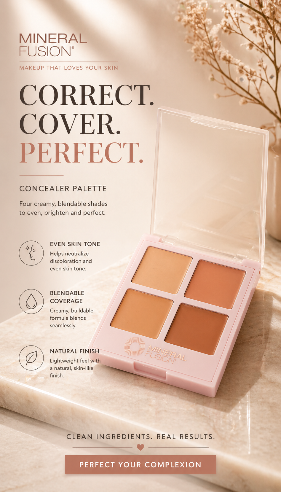 Mineral Fusion Women Concealer Palette (Refillable) Indulgence 6g/0.21oz