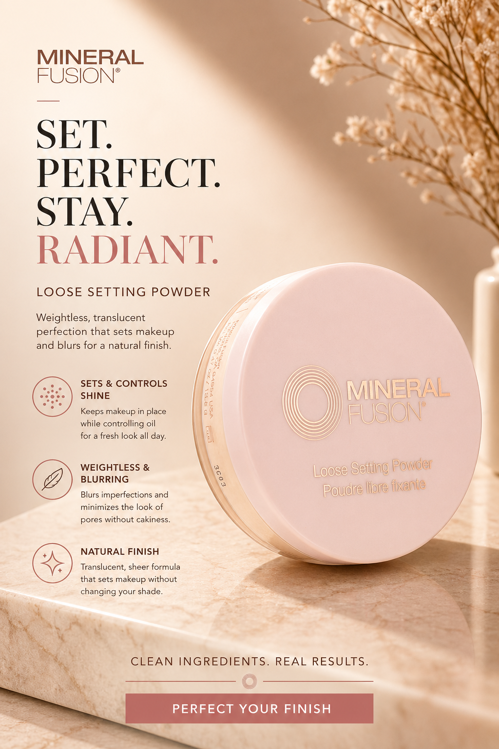 Mineral Fusion Women Loose Setting Powder Beige 13.5g/0.47oz