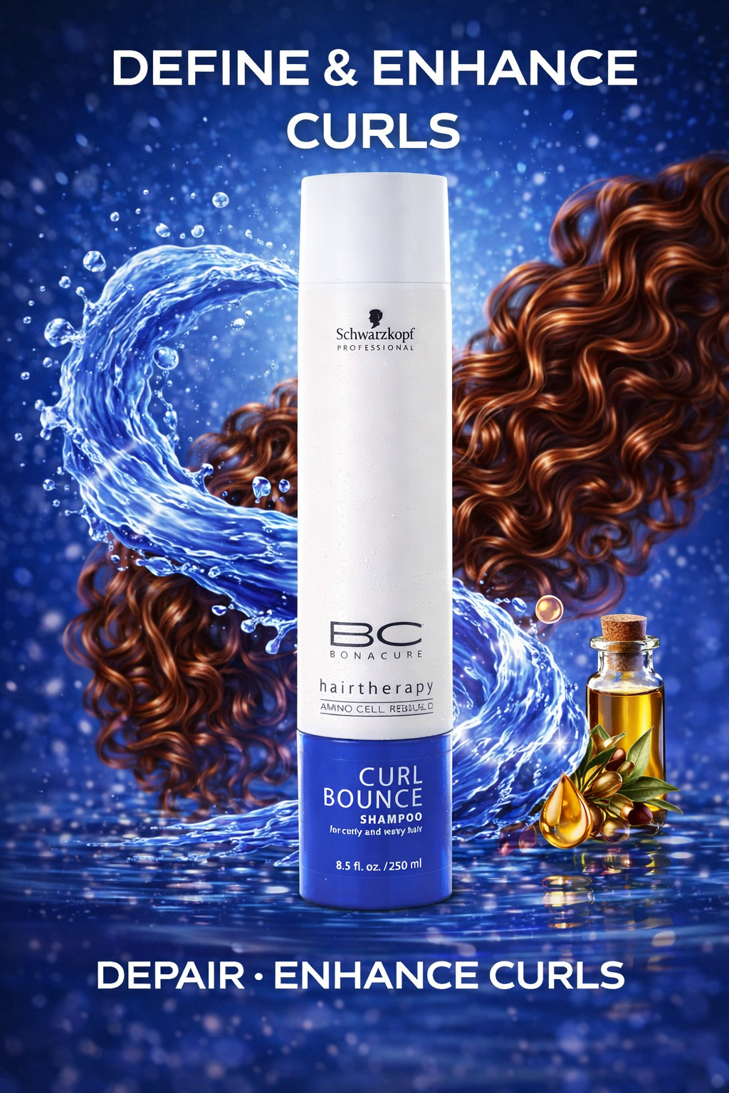 Schwarzkopf unisex Bonacure Curl Bounce Shampoo 8.5 oz