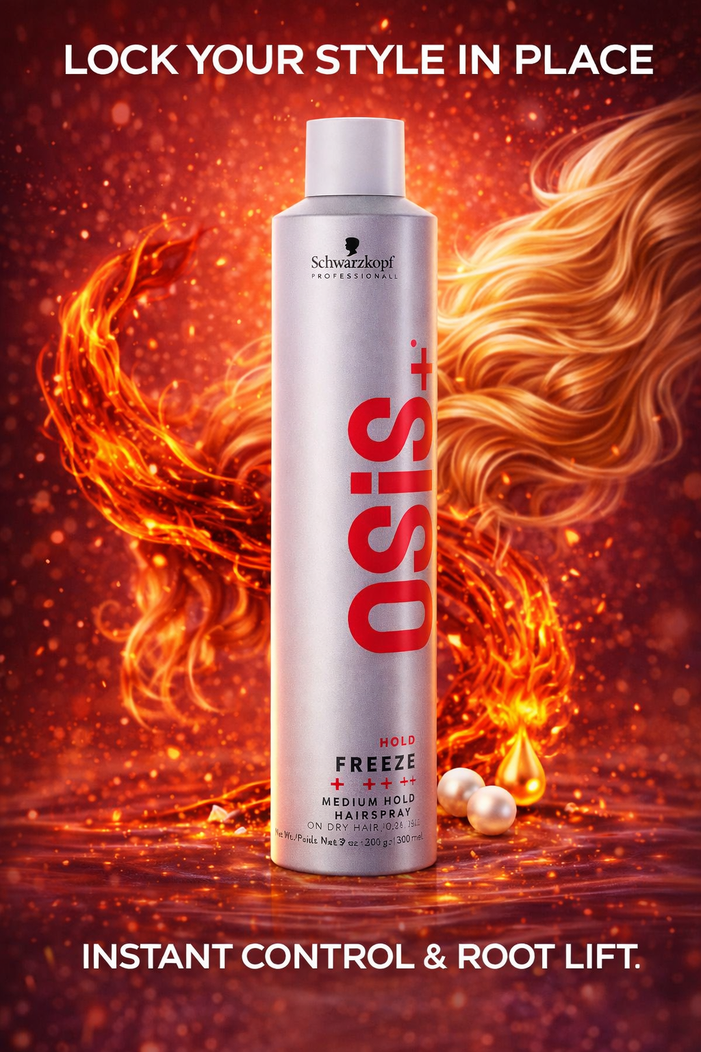 Schwarzkopf unisex Osis+ Freeze Medium Hold Hairspray 9 oz