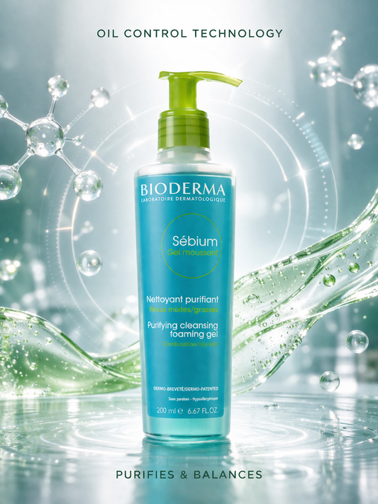 Bioderma women Sebium Purifying And Foaming Cleansing Gel (For Combination/Oily Skin) 200ml/6.7oz
