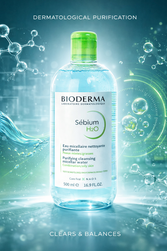 Bioderma women Sebium H2o Purifying Cleansing Micelle Solution (For Combination/Oily Skin) 500ml/16.7oz