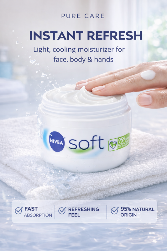 Nivea women Soft Cream (Plastic Jar) 192g/6.8oz