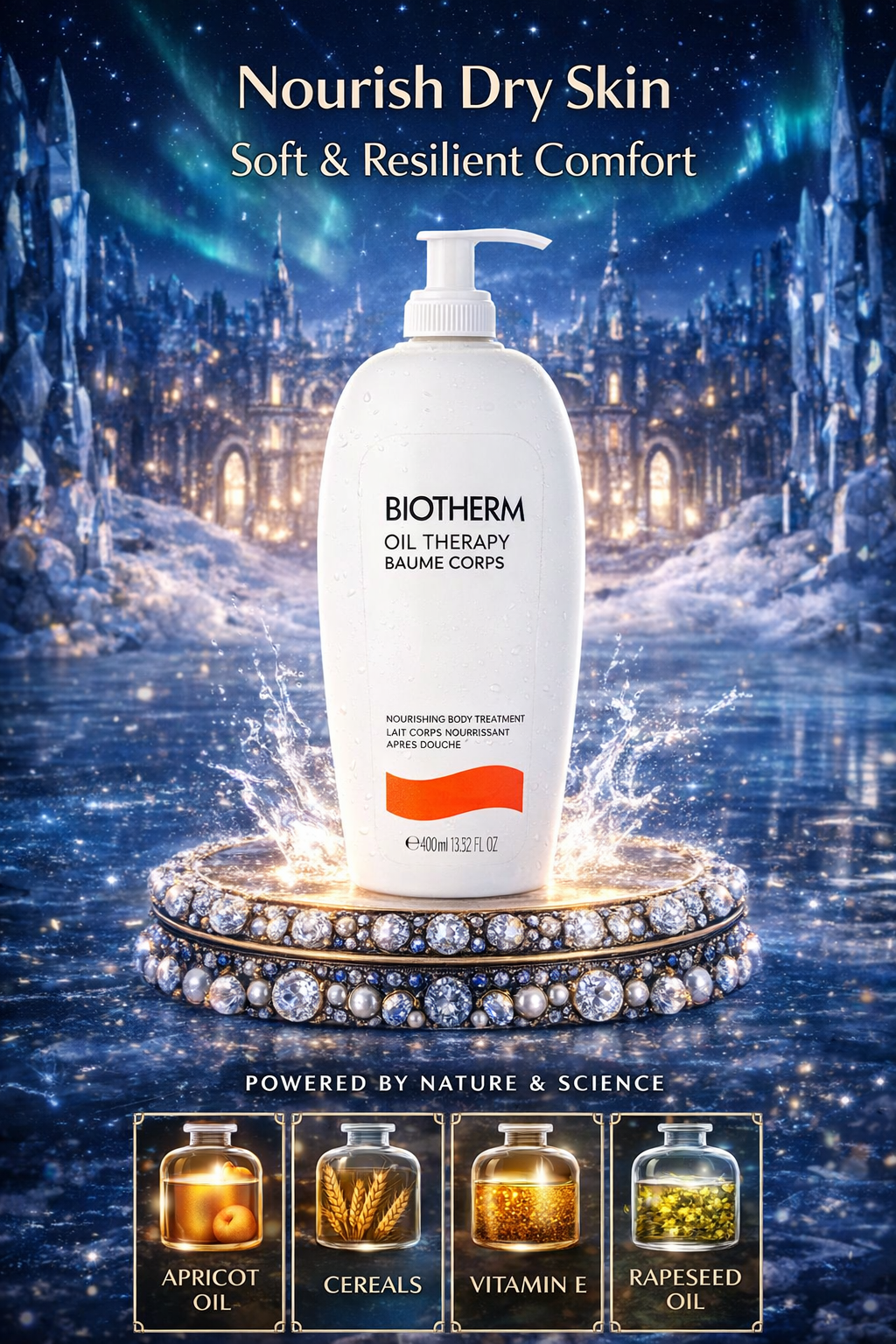 Biotherm Oil Therapy Oil Therapy Baume Corps Nutri-Replenishing Body Treatment With Apricot Oil (For Dry Skin) 400ml/13.52oz