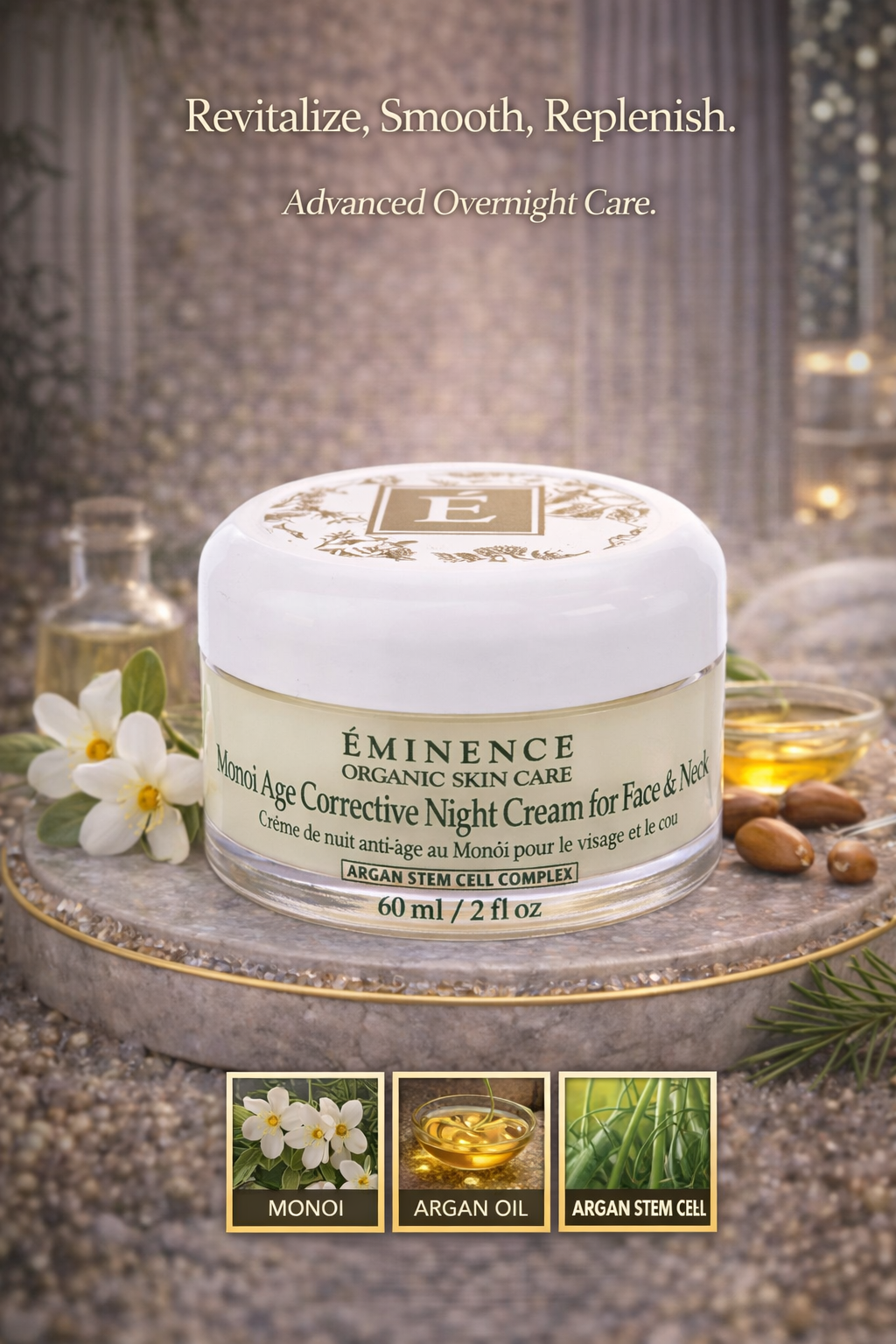Eminence women Monoi Age Corrective Night Cream For Face & Neck - For Normal To Dry Skin, Especially Mature 60ml/2oz