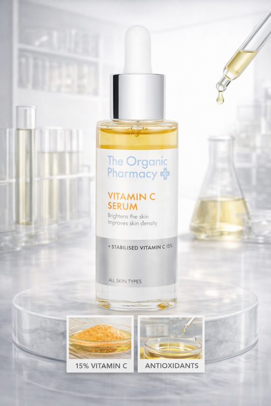 The Organic Pharmacy women Stabilised Vitamin C Serum With Vitamin C 15% - Boost Firmness & Collagen, Improve Texture & Brighten Even Skin Tone 30ml/1oz