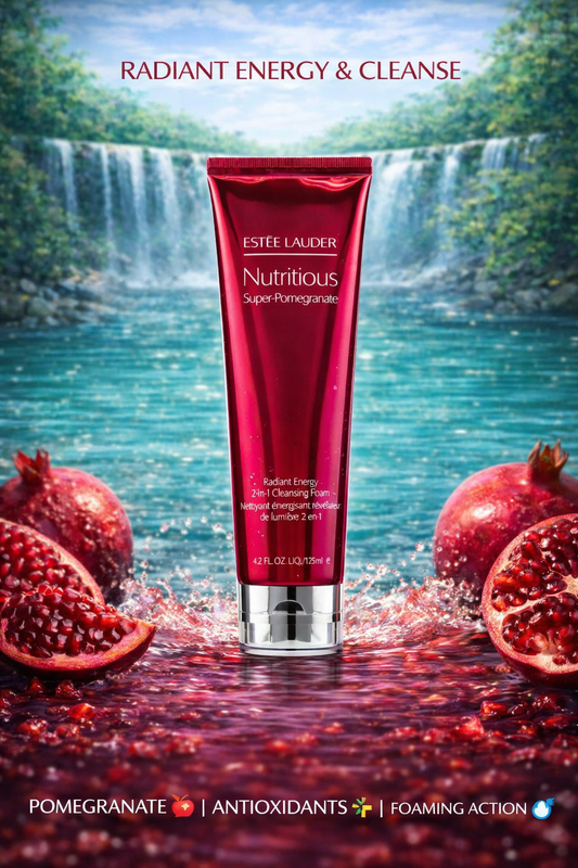 Estee Lauder women Nutritious Super-Pomegranate Radiant Energy 2-In-1 Cleansing Foam 125ml/4.2oz