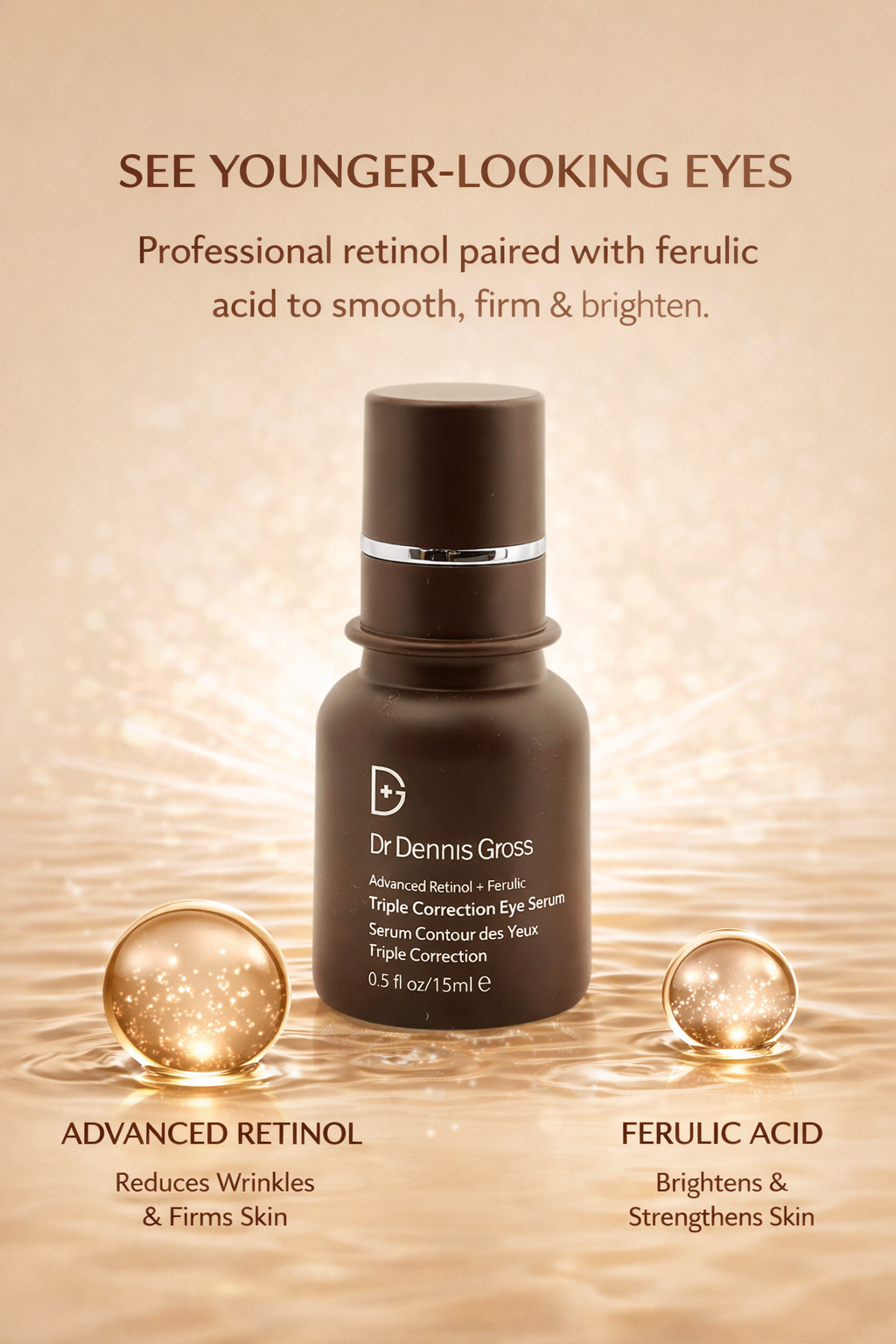 Dr Dennis Gross women Advanced Retinol + Ferulic Triple Correction Eye Serum 15ml/0.5oz