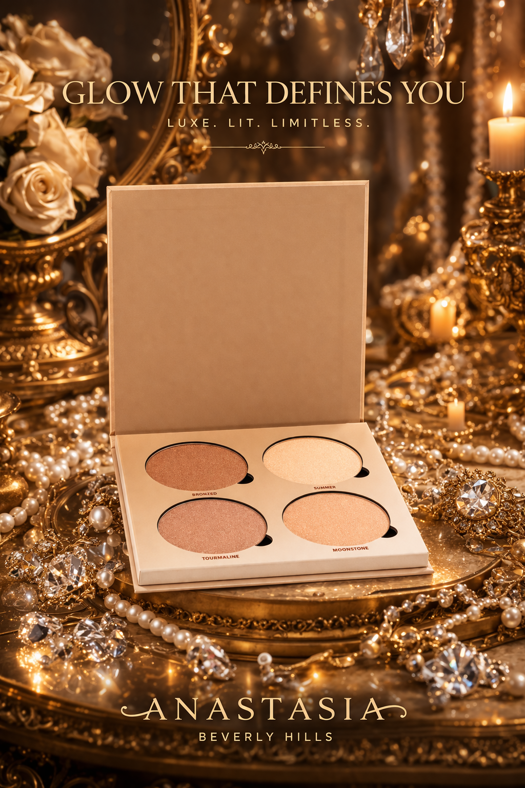 Anastasia Beverly Hills Women Glow Kit (4x Highlighter) - # Sun Dipped --29.6g/1.04oz