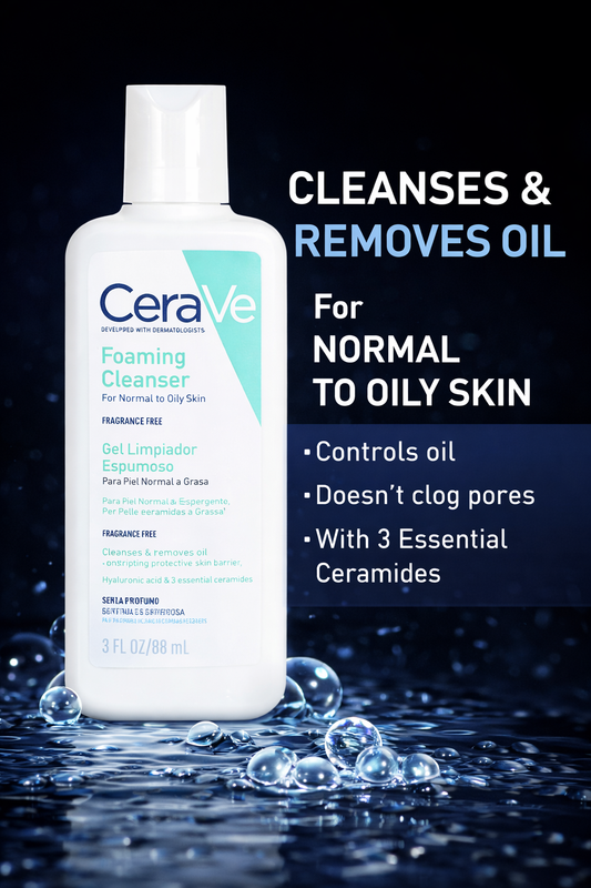 Cerave women Foaming Facial Cleanser For Normal To Oily Skin 355ml/12oz