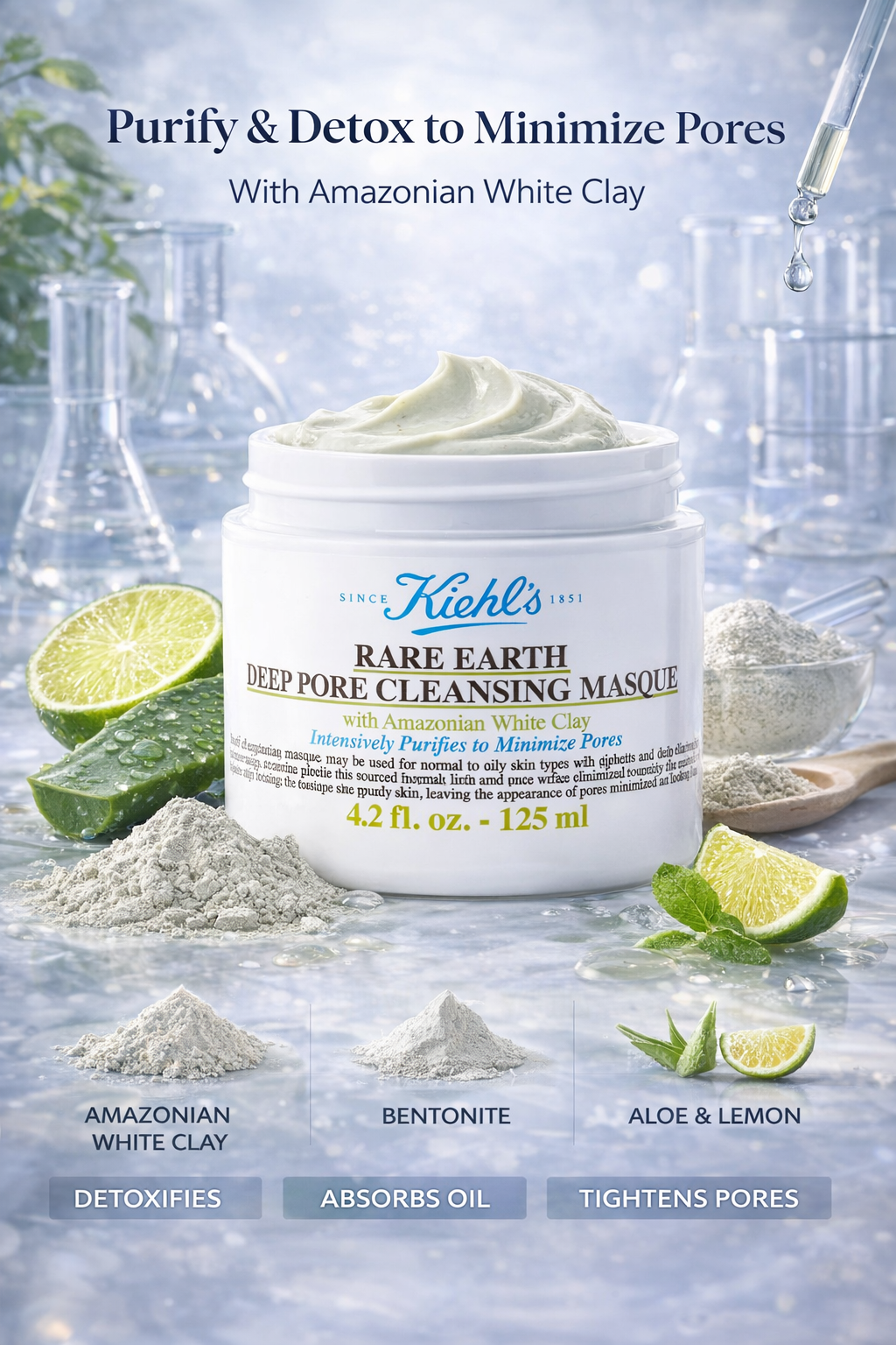 Kiehl's women Rare Earth Deep Pore Cleansing Masque 125ml/4.2oz