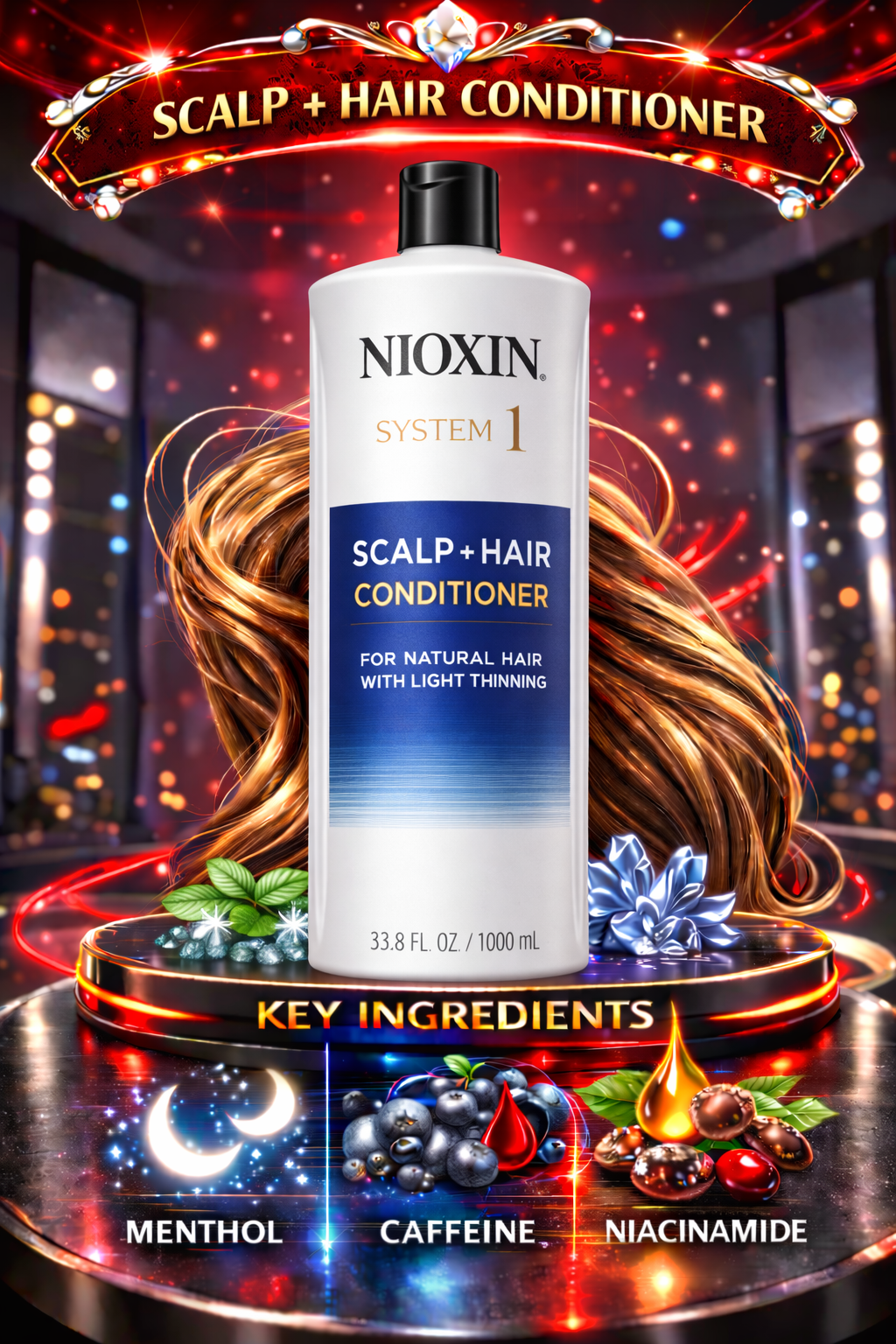 Nioxin System 1 Scalp + Hair Conditioner (Packaging May Vary) 33.8 oz