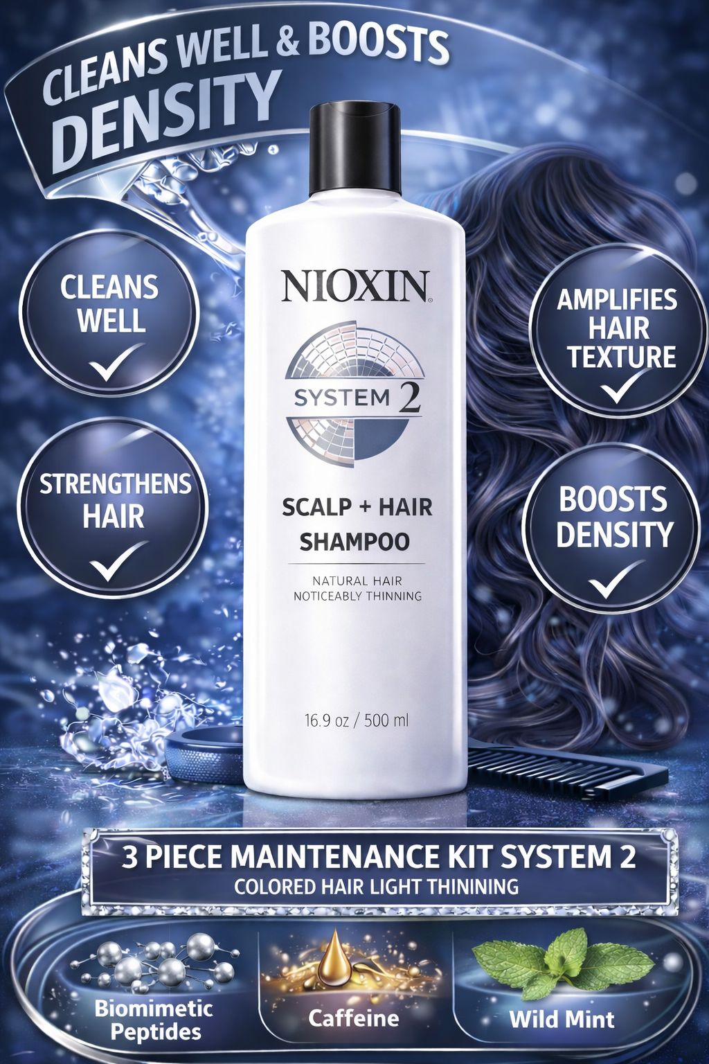 Nioxin System 2 Scalp + Hair Shampoo 16.9 oz