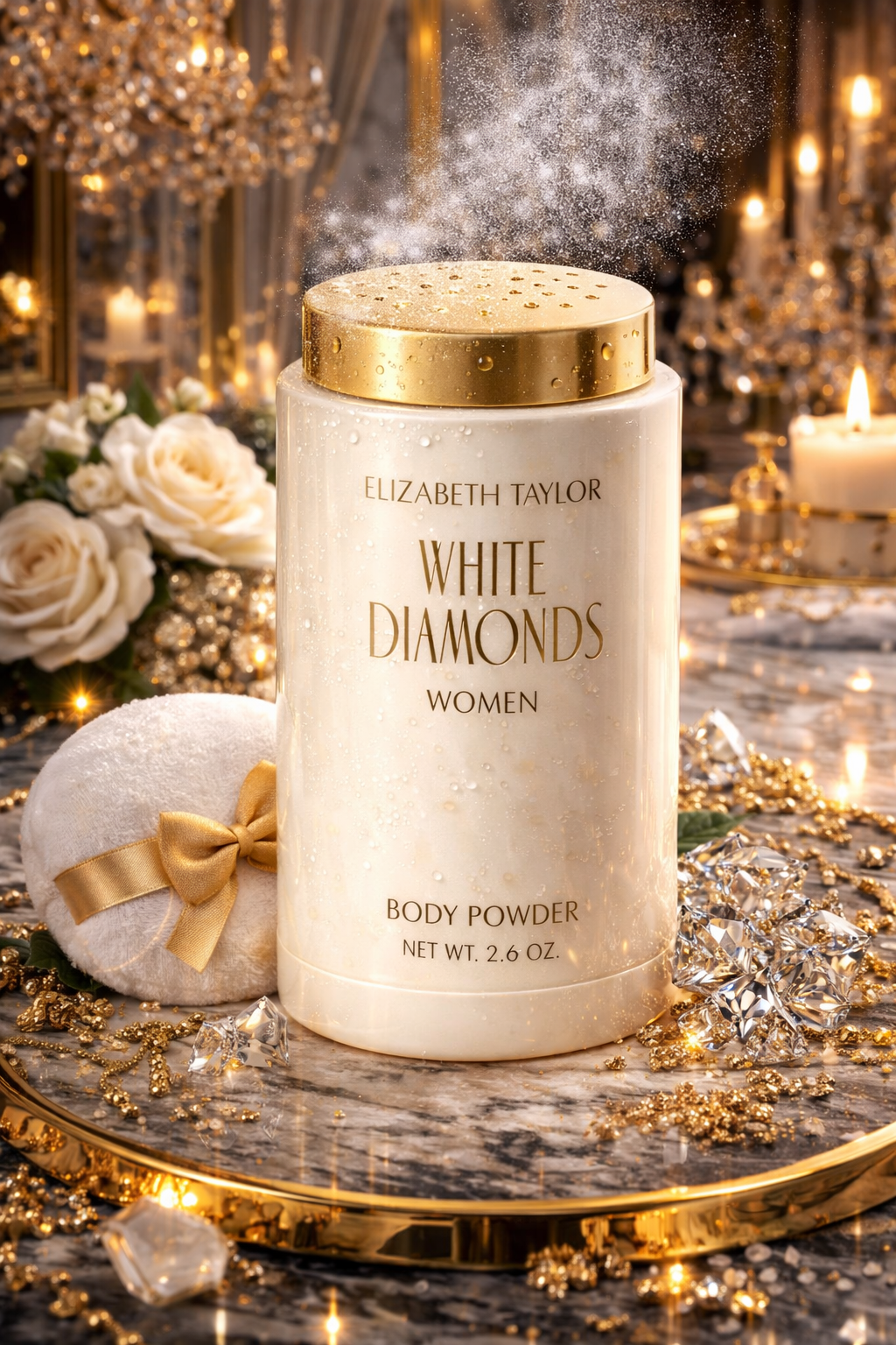 White Diamonds Women Body Powder 2.6 oz