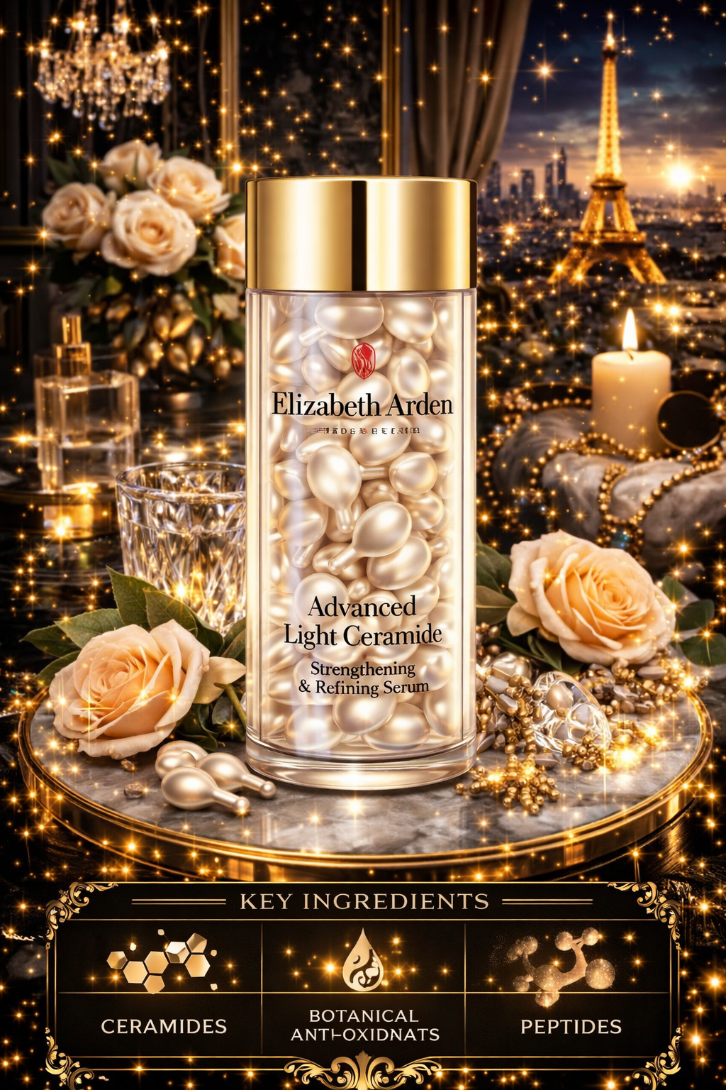 Elizabeth Arden women Advanced Light Ceramide Strengthening & Refining Serum - 90caps