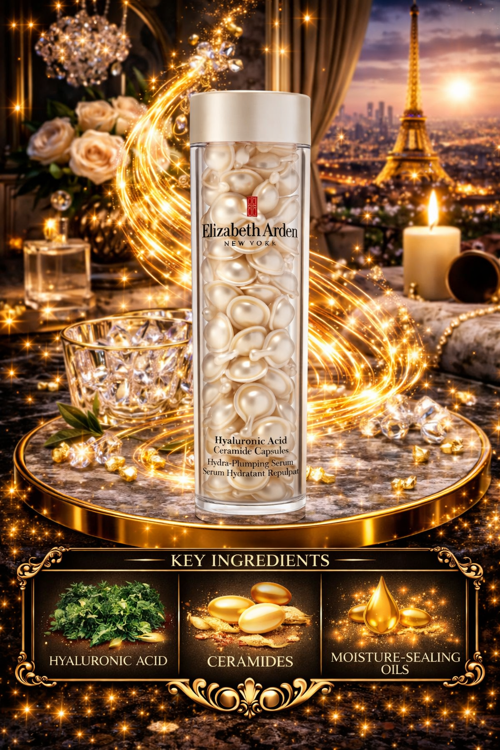 Elizabeth Arden Ceramide Capsules Ceramide Hyaluronic Acid Capsules - Hydra-Plumping Serum 90caps