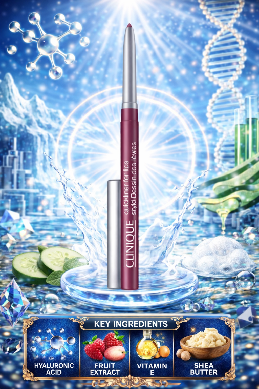 Clinique Quickliner For Lips 15 Crushed Berry 0.26g/0.01oz