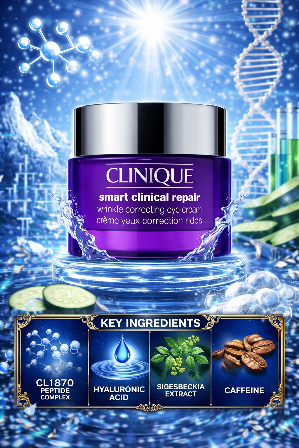 Clinique women Smart Clinical Repair Wrinkle Correcting Eye Cream 15ml/0.5oz