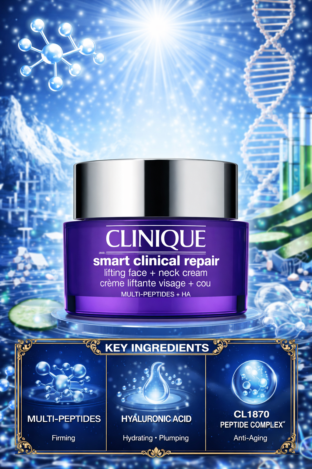 Clinique women Smart Clinical Repair Lifting Face + Neck Cream 50ml/1.7oz