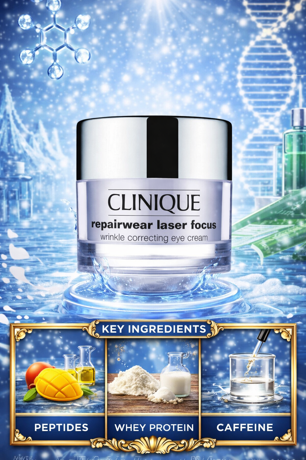 Clinique women Repairwear Laser Focus Wrinkle Correcting Eye Cream 15ml/0.5oz